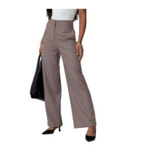 Wide Leg Pants High Waisted Business Casual Work Trousers, M, 2B-1013B003 132